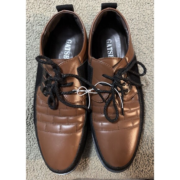 Gatsby Men\'s Brown and Black Leather Orthopedic Shoes  US 10.5 EU 44 NWOB